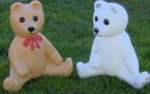 3D Teddy Bears - Tan and White
